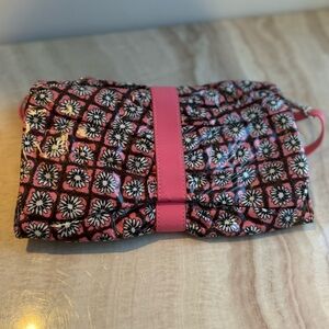 Vera Bradley Frill Collection Clutch Mocha Rouge RETIRED HTF